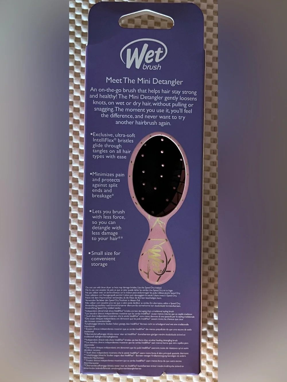 Wet Brush Mini IntelliFlex Detangler and The Crème Shop Plush Spa Teddy Headband